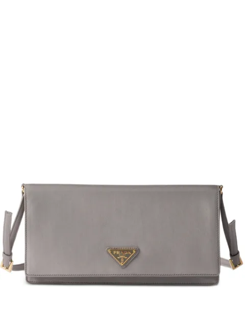 Prada Satin mini shoulder bag Grey 1BD406VOOOAC4