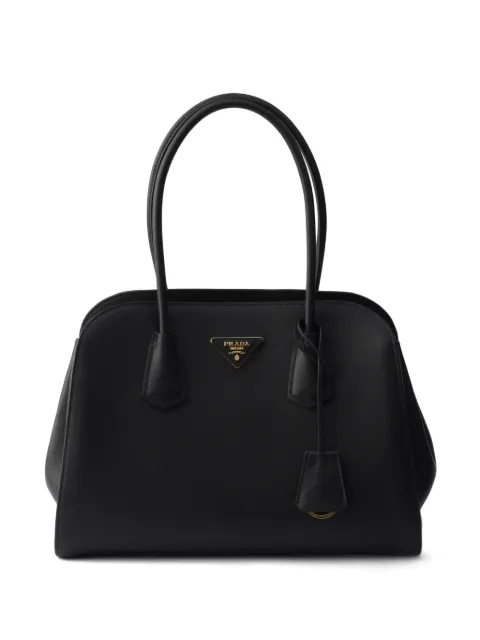 Prada medium leather tote bag Black 1BG606VOOO2CYS