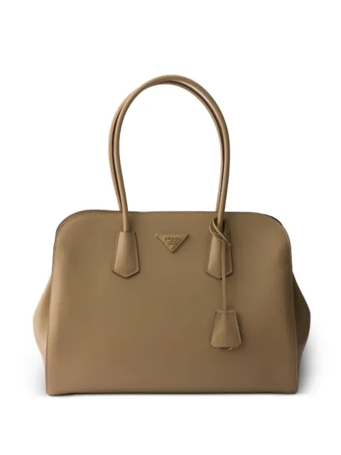 Prada large leather tote bag Neutrals 1BG605VOOO2CYS