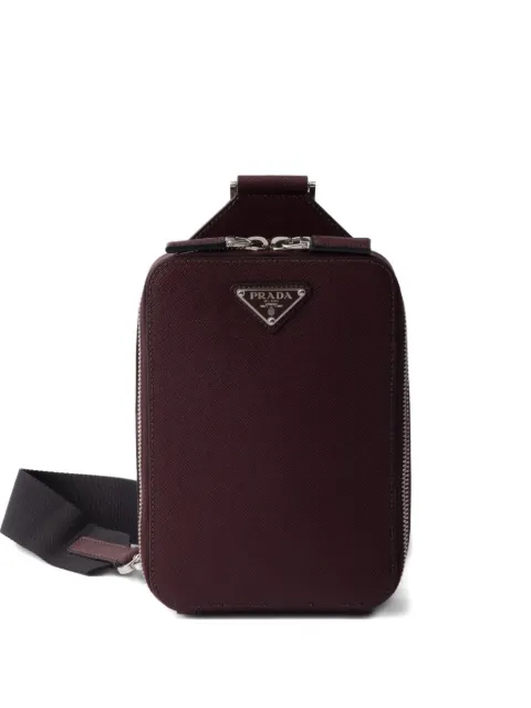 Prada Brique leather messenger bag Red 2VZ106VOOO9Z2