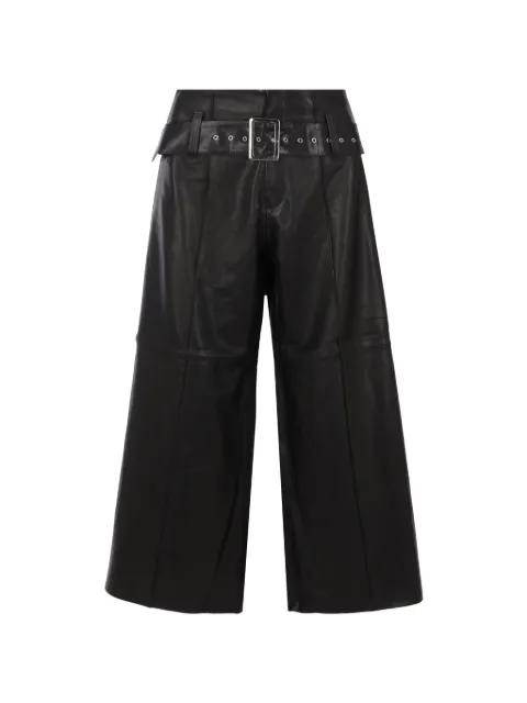 10 CORSO COMO leather wide-leg trousers Black 020L261110212BLACK