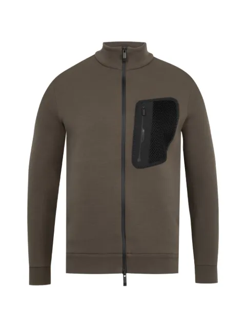 Moncler zip pocket sweatshirt Brown L10918G0000989A8N