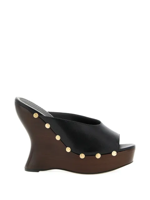 Magda Butrym open-toe studded leather mules Black 501426BLACK