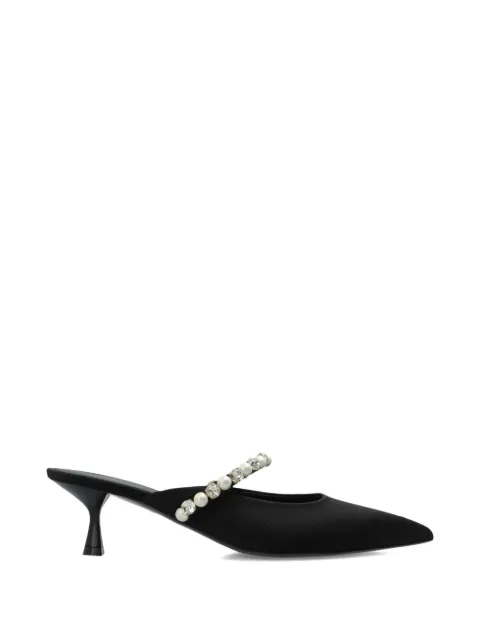 Stella McCartney pearl-embellished mules Black 811E281