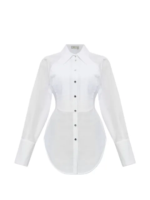 Blumarine pleated button shirt White P622C437A