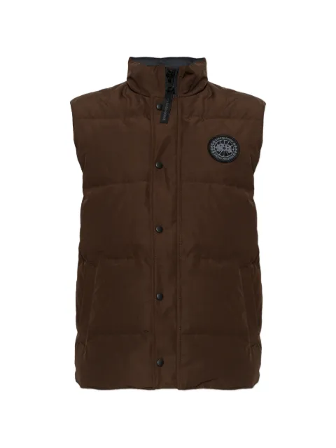 Canada Goose logo-patch padded gilet Brown 2081MBA