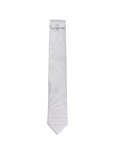 Givenchy plain bow-detail tie Grey 710004782002
