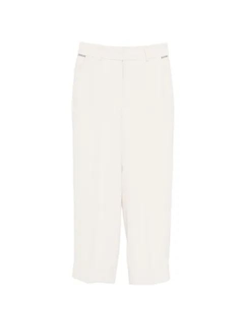 Peserico concealed fastening tailored trousers Neutrals A0407606642