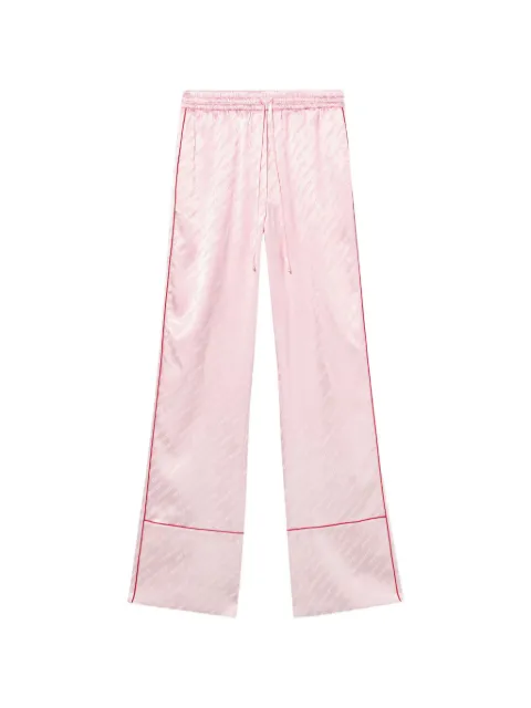Off-White jacquard satin pajama trousers Pink 2CA18ZS26FAB001W660