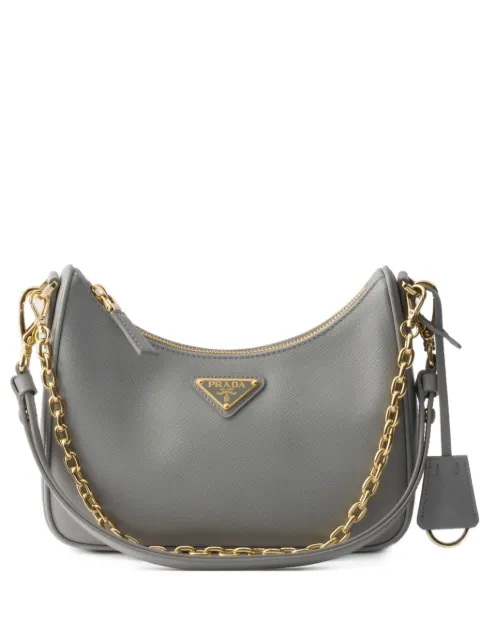 Prada Re-Edition mini Saffiano leather Grey 1BC204VQOMNZV