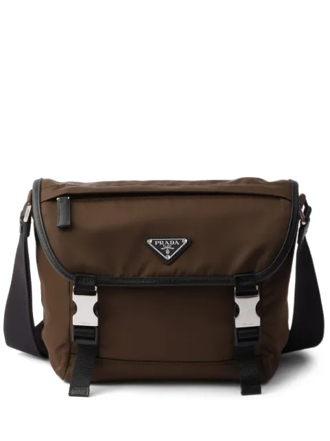 Prada Re-Nylon and Saffiano leather shoulder bag Brown 2VD066VOOM2DMG