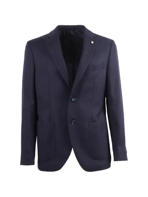 L.B.M. 1911 lapel-pin single-breasted blazer Blue 212862339