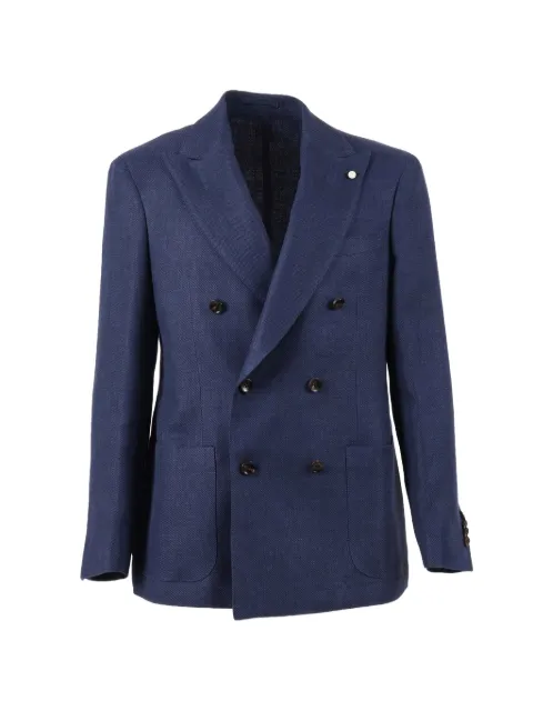 LUIGI BIANCHI MANTOVA double-breasted suit jacket Blue 240562274
