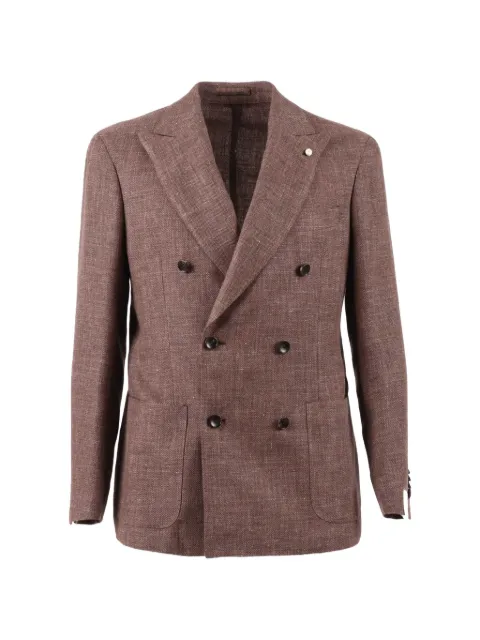LUIGI BIANCHI MANTOVA double-breasted suit jacket Brown 240562274