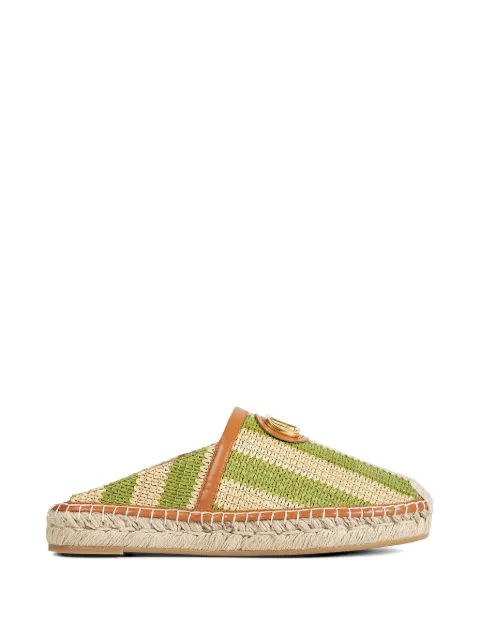 Valentino Garavani striped-design espadrilles Green WS0ME9HVN