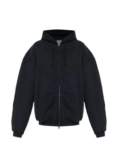 VETEMENTS embridered cross hoodie Black ME76BJ005