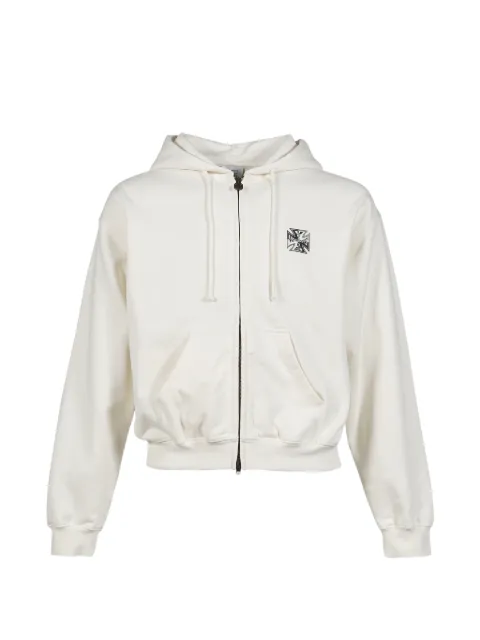 VETEMENTS Biker Cross hoodie Neutrals WE76ZU528V