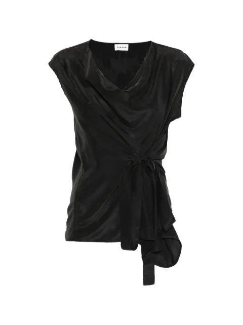 P.A.R.O.S.H. Saxon tie detail blouse Black SAXOND311729