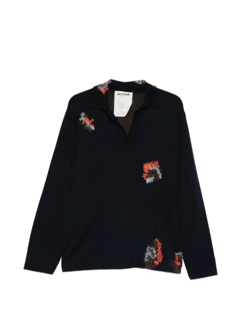 A.N.G.E.L.O. Vintage Upcycling embroidery sweater Blue AU250AID