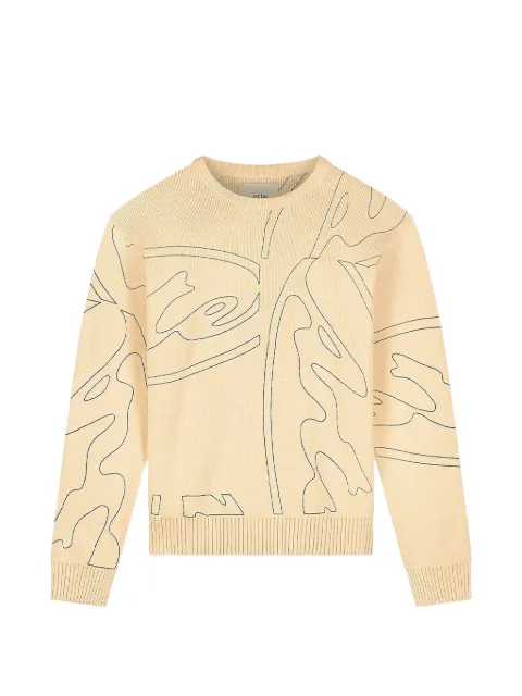 Arte Antwerp crew neck long-sleeve sweater Neutrals SS26179K