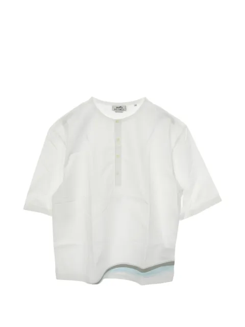 Hermès Pre-Owned 2010s Henley-neck shirt White 1037341