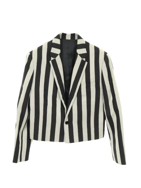 Celine Pre-Owned 2000s striped cropped blazer Grey 1039785
