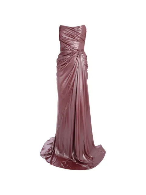 Rhea Costa Zaira strapless maxi dress Brown 25338D