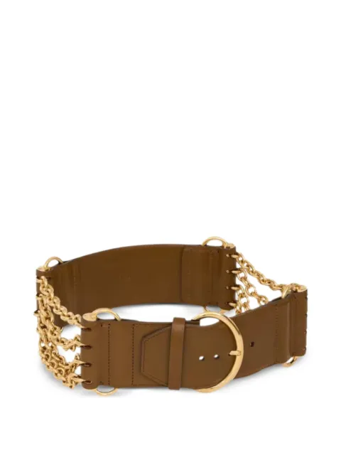 Chloé chain-detail belt Green CH26UBB01BZB
