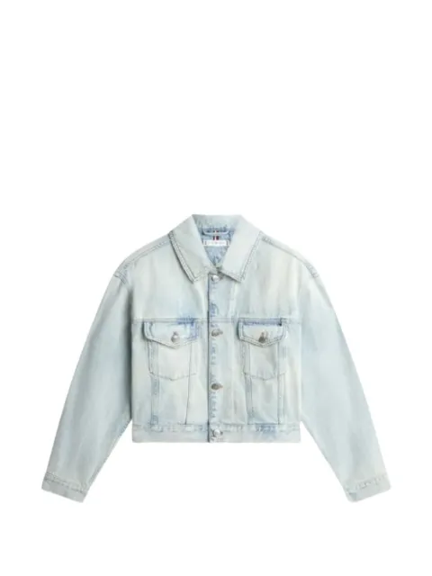 Tommy Hilfiger logo-embroidered denim jacket Blue WW0WW495721AA