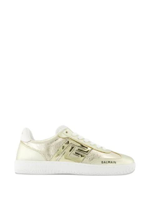 Balmain almond-toe swan sneakers Gold GN1VI735TGON