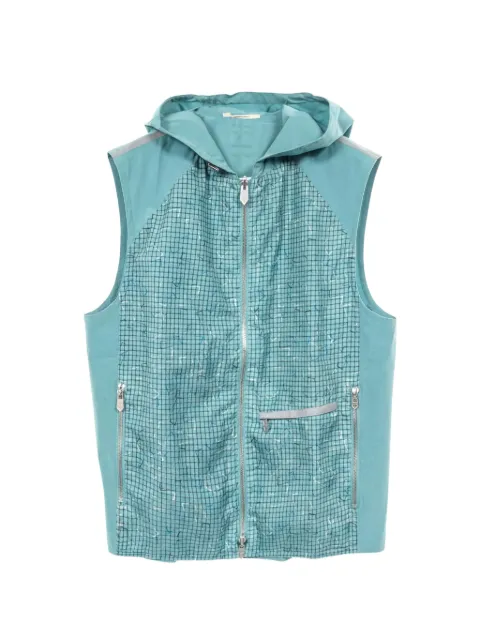 Hermès Pre-Owned H-logo hooded reversible gilet Blue 1033218