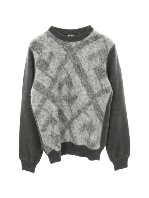 Fendi Pre-Owned 2010s FF pattern-knit sweater Grey 1039872