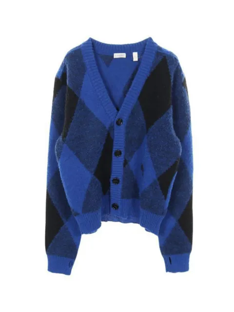 Burberry Pre-Owned 2010s argyle-check cardigan Blue 1033137