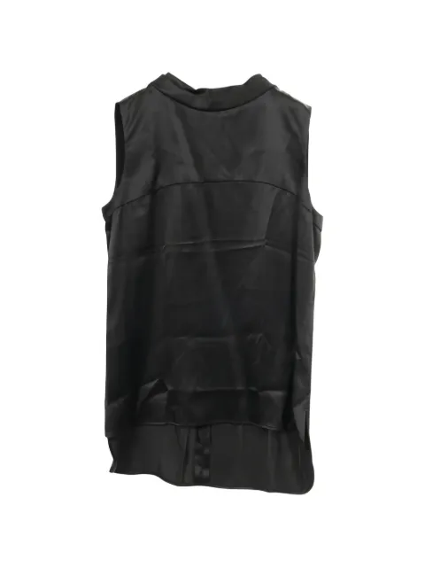 CHANEL Pre-Owned 1986-1988 high-low sleeveless blouse Black 1039412