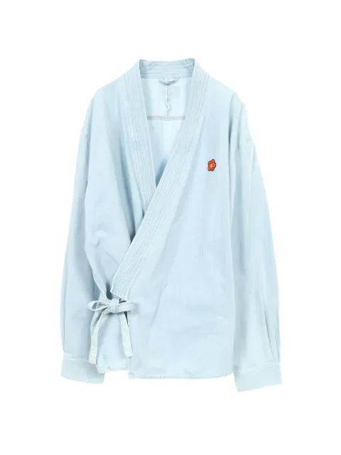 Kenzo Pre-Owned Boke Flower kimono Blue 1039854