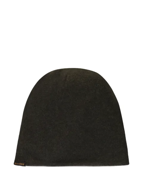 Moorer soft elegant beanie hat Brown CUFFIAREVERCWS