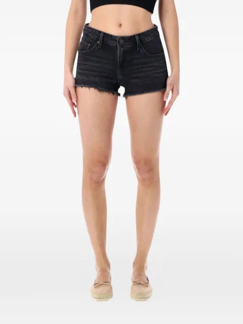 Levi's low-rise frayed denim shorts Black 005DR0003