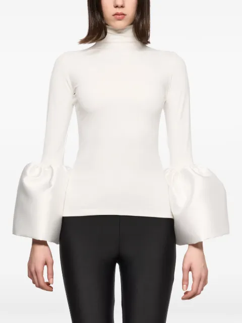 Atu Body Couture high-neck bell-sleeve top White AT25106