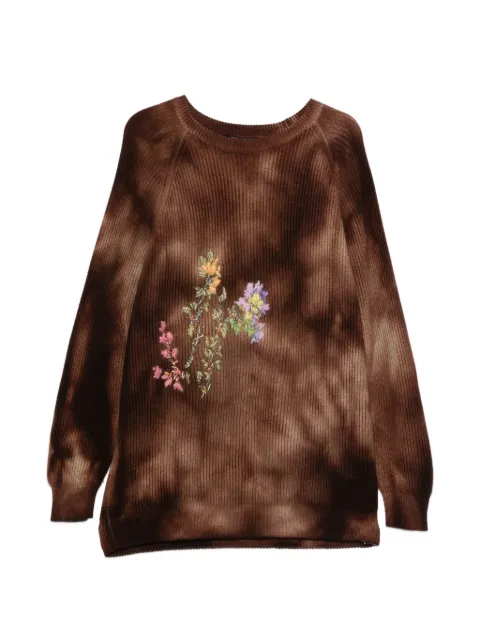 A.N.G.E.L.O. Vintage Upcycling embroidered sweater Brown AU280AIB