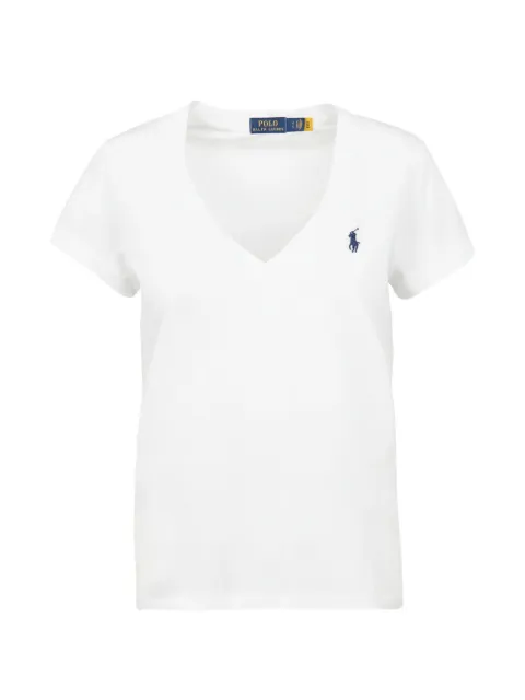 Polo Ralph Lauren cotton jersey V-neck T-shirt White 211B14611007