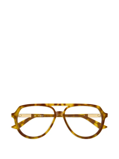 Chloé Eyewear pilot-frame glasses Brown CH0366O