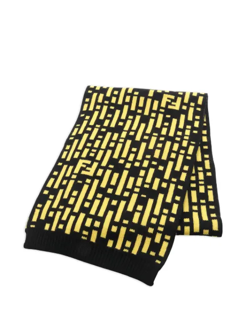 Fendi Pre-Owned 10s patterned scarf Black 1039768