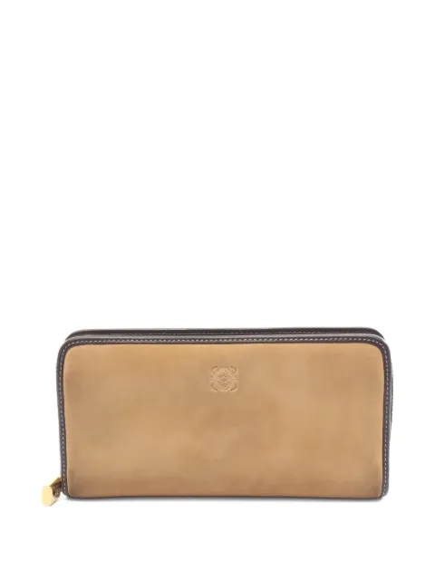 Loewe Pre-Owned zip-up wallet Neutrals 1043653