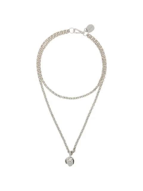 Simone Rocha poppy bud-pendant chain necklace Silver NKS1080900