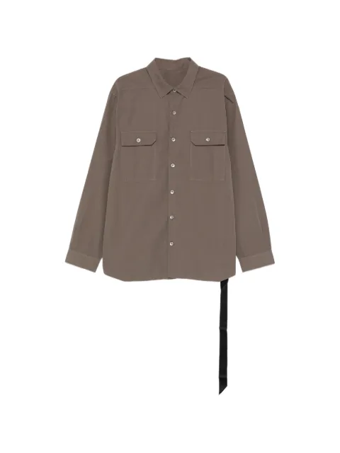 Rick Owens DRKSHDW flap-pocket shirt Brown DU01F4297CR
