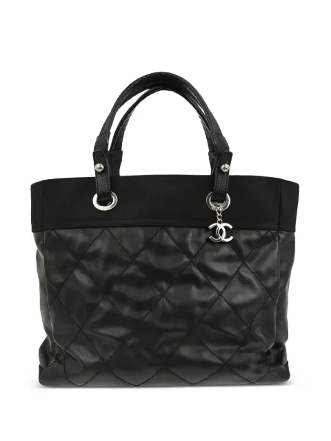 CHANEL Pre-Owned 2013 Paris Biarritz MM quilted tote bag Black 126078