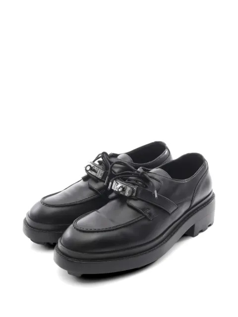 Hermès Pre-Owned 2010s First Kelly-buckle leather oxford shoes Black 1032319