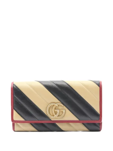 Gucci Pre-Owned GG Marmont bi-fold leather wallet Neutrals 1044723