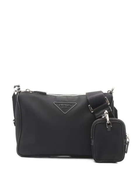 Prada Pre-Owned logo-detail shoulder bag Black 1043822