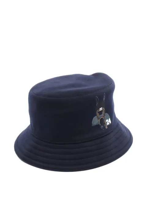 Hermès Pre-Owned Fred Quarterb'H graphic bucket hat Blue 1041877